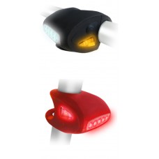 Clean Motion Brutus Head Light/Tail Light Black & Red 180 Lumens